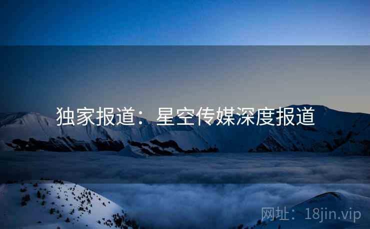 独家报道:星空传媒深度报道