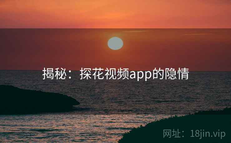 揭秘:探花视频app的隐情