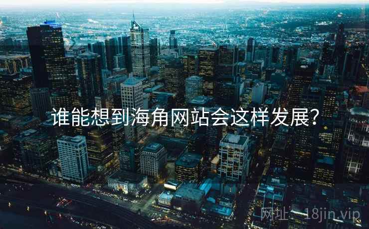 谁能想到海角网站会这样发展?
